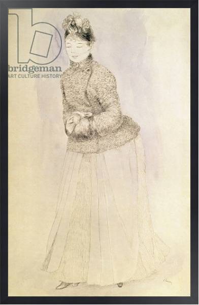 Постер Woman with a Muff, 1883-84 с типом исполнения На холсте в раме в багетной раме 1727.8010