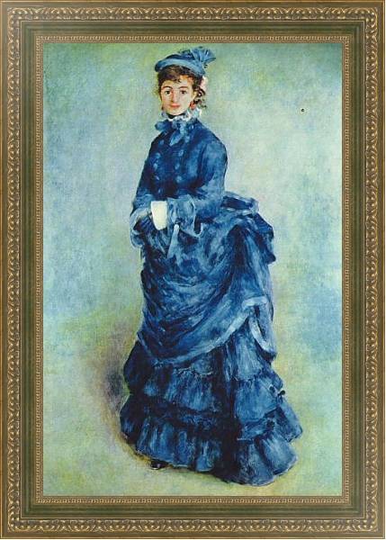 Постер Парижанка (Дама в голубом) с типом исполнения На холсте в раме в багетной раме 484.M48.640