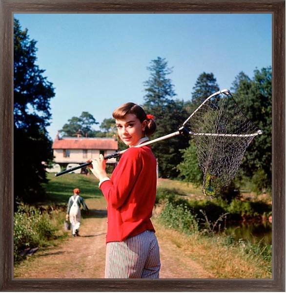 Постер Хепберн Одри 285 с типом исполнения На холсте в раме в багетной раме 221-02