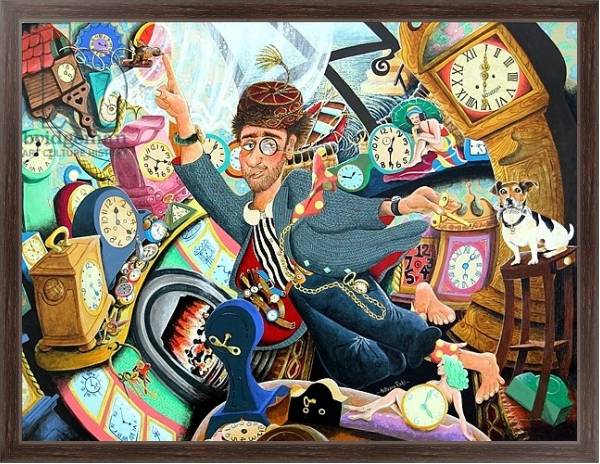 Постер Lord Cut-Glass listens to the maddening tick-tock of his clocks, 2005 с типом исполнения На холсте в раме в багетной раме 221-02