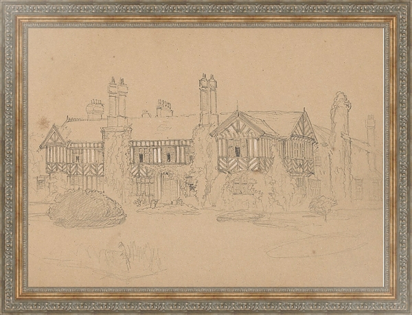 Постер Sketch of a Country House с типом исполнения На холсте в раме в багетной раме 484.M48.310
