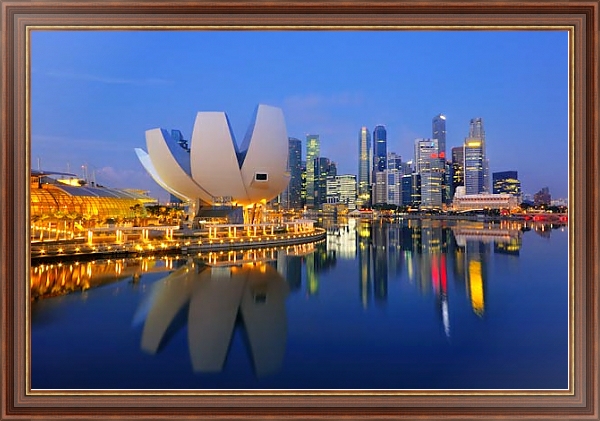 Постер Сингапур с типом исполнения На холсте в раме в багетной раме 35-M719P-83
