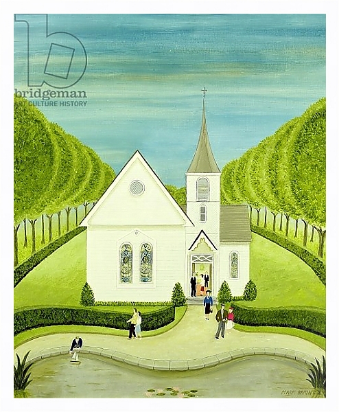 Постер The American Church с типом исполнения На холсте в раме в багетной раме 221-03