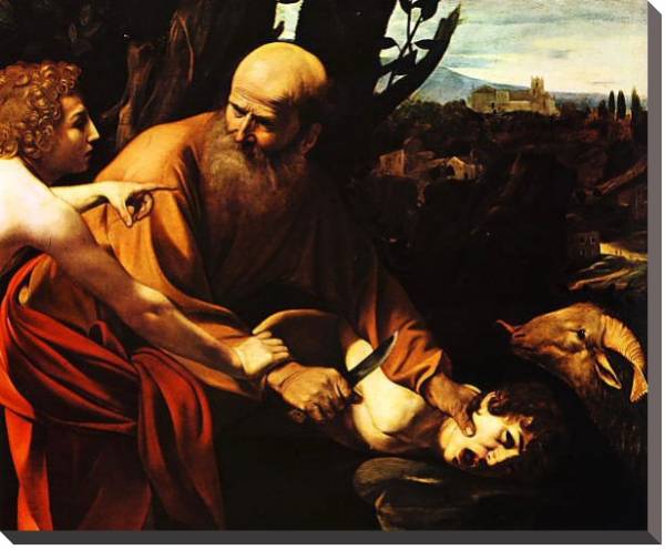 Постер Жертвоприношение Авраама с типом исполнения На холсте без рамы
