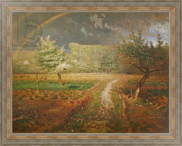 Постер Spring at Barbizon, 1868-73 с типом исполнения На холсте в раме в багетной раме 484.M48.310