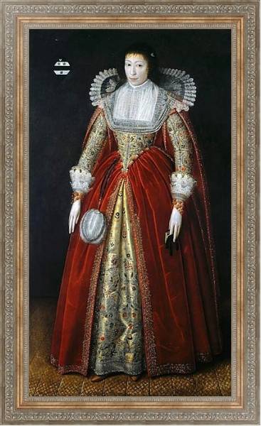 Постер 'Elizabeth, Lady Style of Wateringbury ' с типом исполнения На холсте в раме в багетной раме 484.M48.310