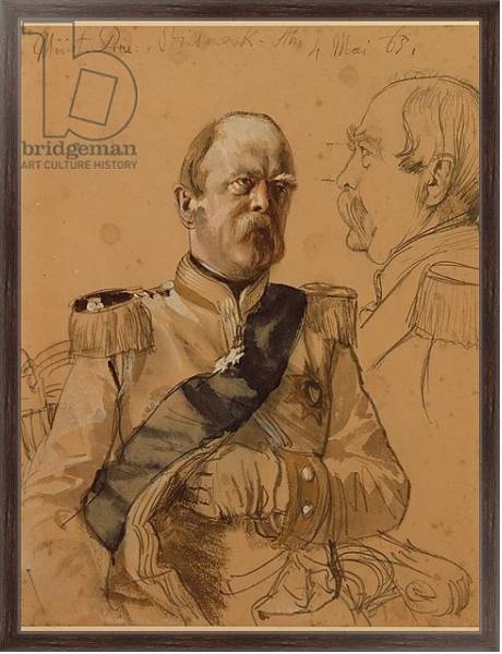 Постер Prince Otto von Bismarck, 1865 с типом исполнения На холсте в раме в багетной раме 221-02