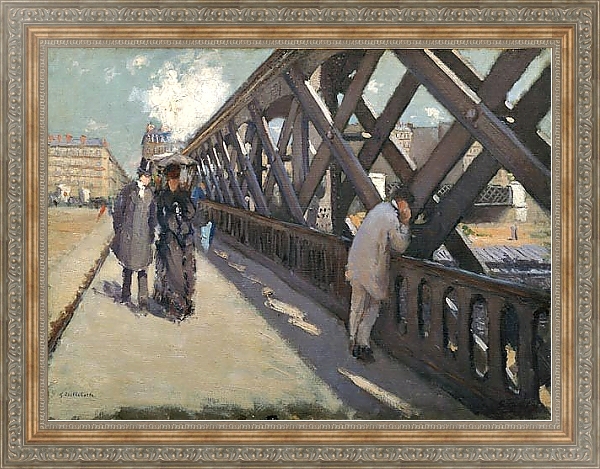 Постер Le pont de l'Europe с типом исполнения На холсте в раме в багетной раме 484.M48.310