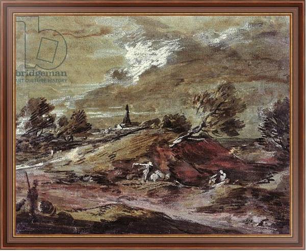 Постер Landscape: Storm Effect, 18th century с типом исполнения На холсте в раме в багетной раме 35-M719P-83