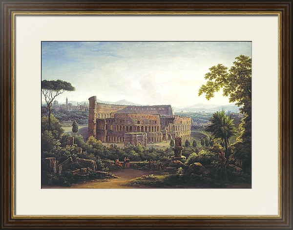 Постер Вид Рима. Колизей. 1816 с типом исполнения Под стеклом в багетной раме 1.023.036
