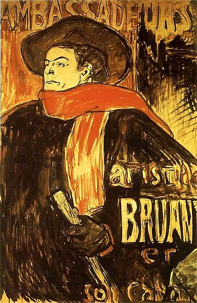 Постер Aristide Bruant studie 2 с типом исполнения На холсте без рамы