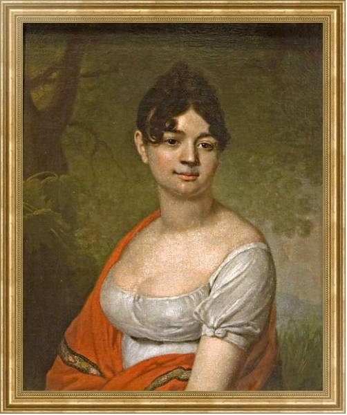 Постер Женский портрет. 1805 с типом исполнения На холсте в раме в багетной раме NA033.1.051