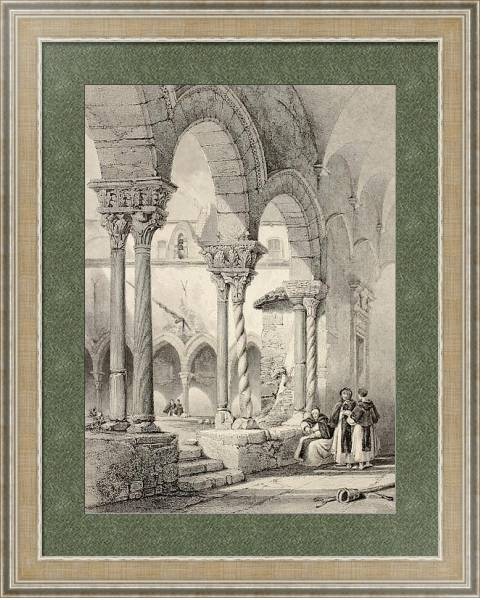 Постер Cloister of San Domenico church in Palermo, Italy. Original by Leitch and La Reux. Published in 
