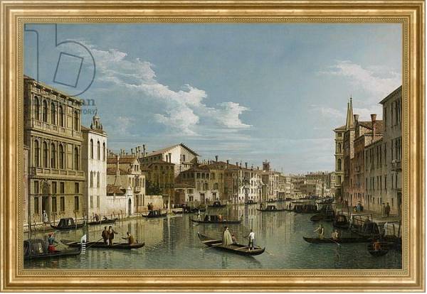 Постер Grand Canal from Palazzo Flangini to Palazzo Bembo, c.1740 с типом исполнения На холсте в раме в багетной раме NA033.1.051
