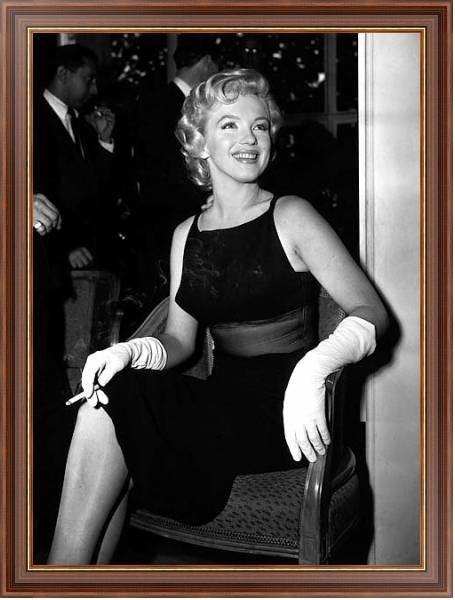 Постер Monroe, Marilyn 126 с типом исполнения На холсте в раме в багетной раме 35-M719P-83
