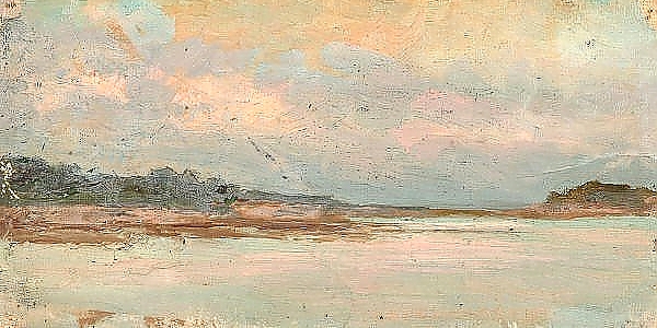 Постер Этюд пейзажа. 1890е с типом исполнения На холсте без рамы