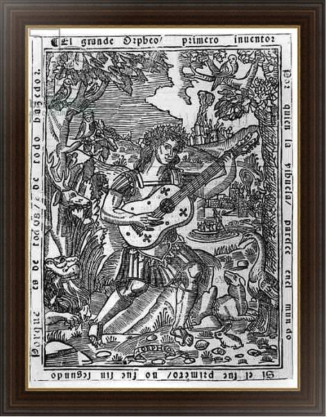 Постер Orpheus Playing Music с типом исполнения На холсте в раме в багетной раме 1.023.151