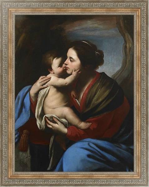 Постер Дева с младенцем с типом исполнения На холсте в раме в багетной раме 484.M48.310