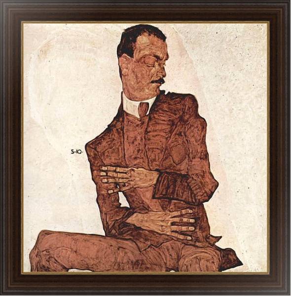 Постер Портрет Артура Рёслера с типом исполнения На холсте в раме в багетной раме 1.023.151