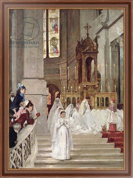 Постер Communion at the Church of the Trinity, 1877 с типом исполнения На холсте в раме в багетной раме 35-M719P-83