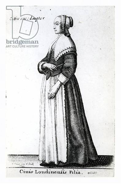 Постер London Citizen's Daughter, 1643 с типом исполнения На холсте в раме в багетной раме 221-03