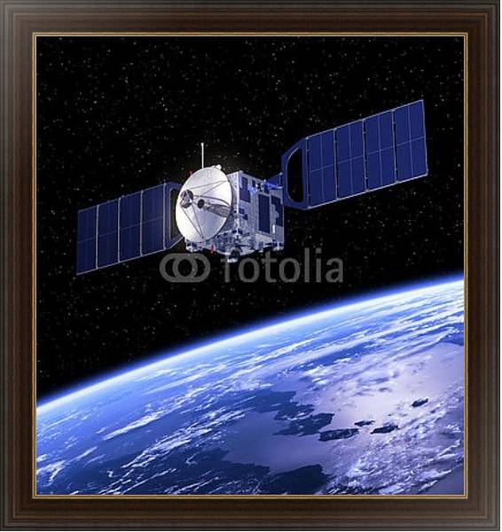 Постер Спутник на орбите с типом исполнения На холсте в раме в багетной раме 1.023.151