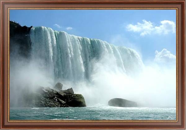 Постер Ниагарский водопад 7 с типом исполнения На холсте в раме в багетной раме 35-M719P-83