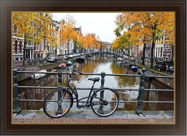 Постер Амстердам 8 с типом исполнения На холсте в раме в багетной раме 1.023.151