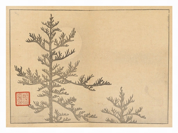 Постер Sakai Hōitsu gajō, Pl.16 с типом исполнения На холсте в раме в багетной раме 221-03