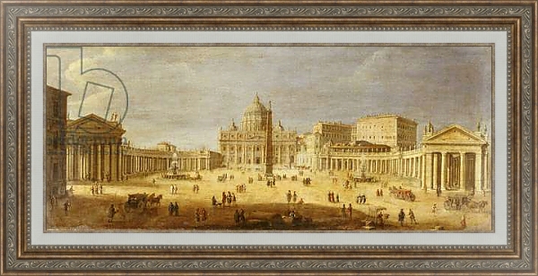 Постер Piazza S. Pietro, Rome с типом исполнения На холсте в раме в багетной раме 595.M52.330