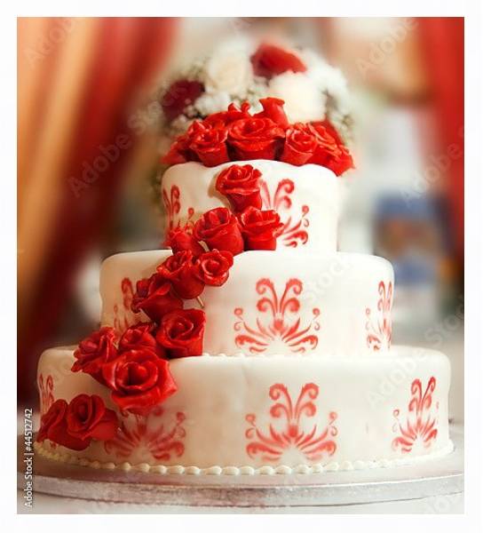 Постер Свадебный торт с типом исполнения На холсте в раме в багетной раме 221-03