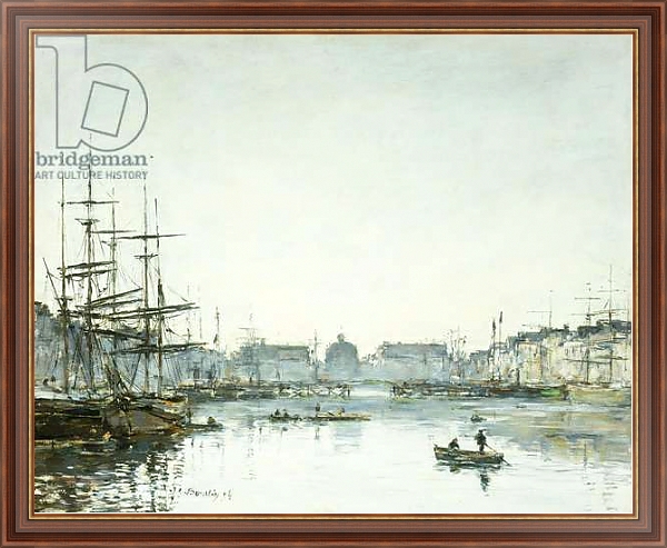 Постер Le Havre, Le Bassin du Commerce, 1894 с типом исполнения На холсте в раме в багетной раме 35-M719P-83