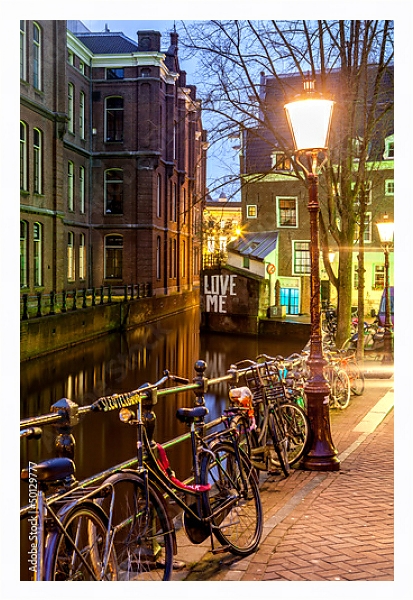 Постер Голландия. Амстердам 5 с типом исполнения На холсте в раме в багетной раме 221-03