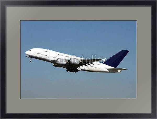 Постер Аэробус A380 с типом исполнения Под стеклом в багетной раме 221-01