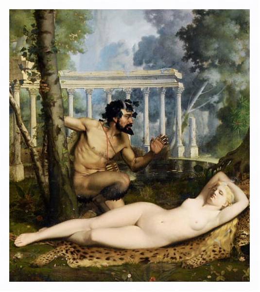 Постер Пан и Венера с типом исполнения На холсте в раме в багетной раме 221-03