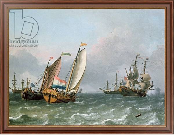 Постер Dutch Shipping in a Choppy Sea с типом исполнения На холсте в раме в багетной раме 35-M719P-83
