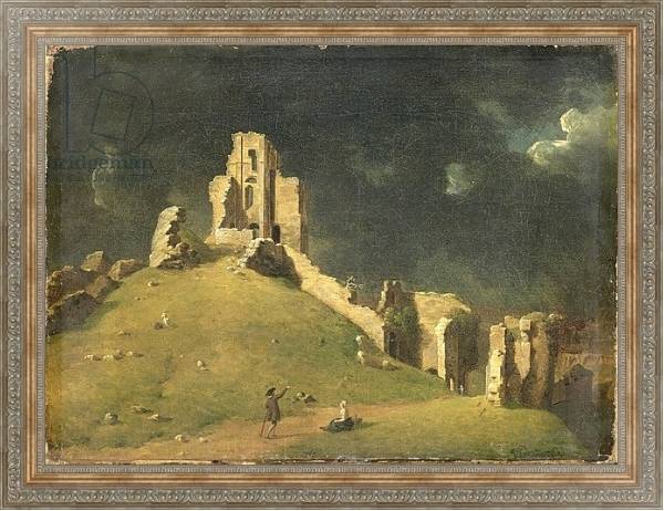 Постер Corfe Castle, Dorset, 1764 с типом исполнения На холсте в раме в багетной раме 484.M48.310