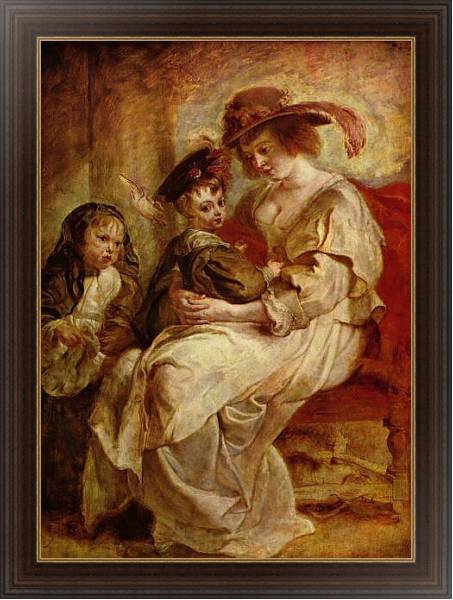 Постер Портрет Елены Фоурмен с двумя детьми с типом исполнения На холсте в раме в багетной раме 1.023.151