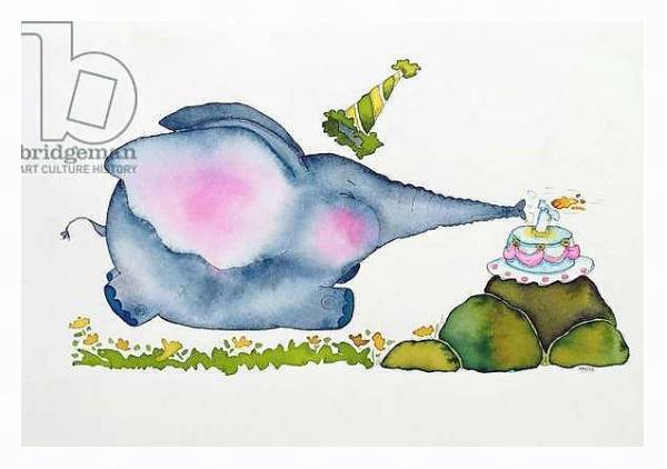 Постер Birthday Elephant, 1998 с типом исполнения На холсте в раме в багетной раме 221-03