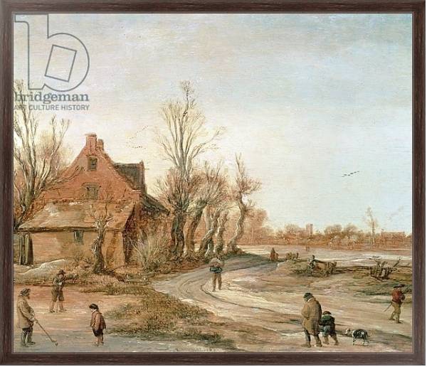 Постер Winter Landscape, 1623 с типом исполнения На холсте в раме в багетной раме 221-02