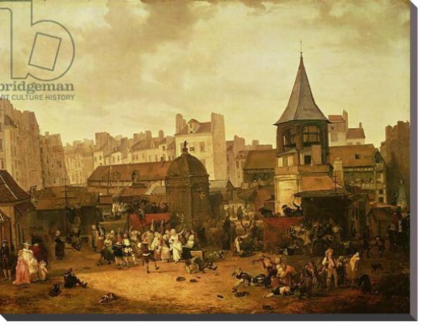 Постер Rejoicing at Les Halles to Celebrate the Birth of Dauphin Louis of France 21st January 1781, 1783 с типом исполнения На холсте без рамы