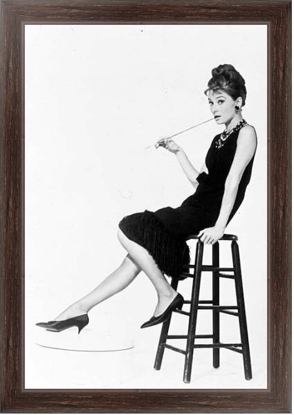 Постер Хепберн Одри 125 с типом исполнения На холсте в раме в багетной раме 221-02