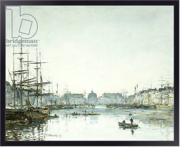 Постер Le Havre, Le Bassin du Commerce, 1894 с типом исполнения На холсте в раме в багетной раме 221-01