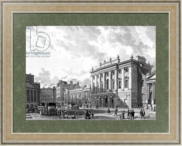 Постер The Bank of England, engraved by D. Havell с типом исполнения Акварель в раме в багетной раме 485.M40.584