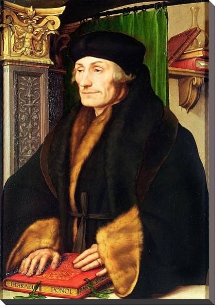 Постер Portrait of Erasmus, 1523 с типом исполнения На холсте без рамы