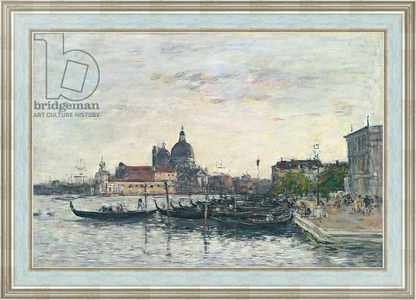 Постер Venice, the Mole at the Entrance to the Grand Canal and the Salute, Evening, 1895 с типом исполнения На холсте в раме в багетной раме NA053.0.114