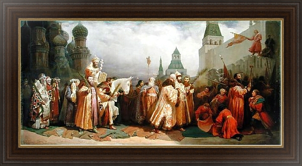 Постер Palm Sunday Procession under the Reign of Tsar Alexis Romanov 1868 с типом исполнения На холсте в раме в багетной раме 1.023.151