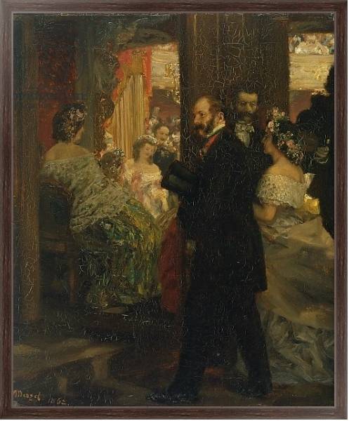Постер In the Opera House, 1862 с типом исполнения На холсте в раме в багетной раме 221-02