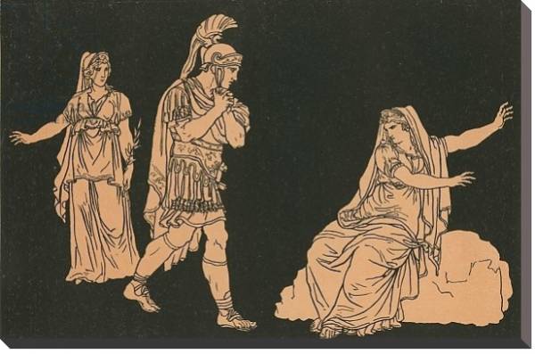 Постер Aeneas and the shade of Dido с типом исполнения На холсте без рамы