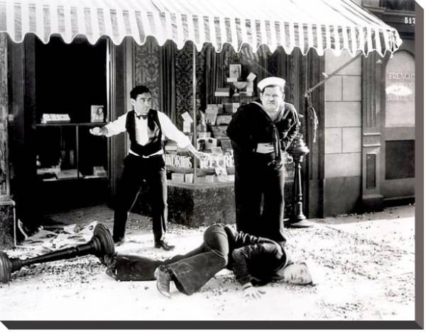 Постер Laurel & Hardy (Two Tars) с типом исполнения На холсте без рамы
